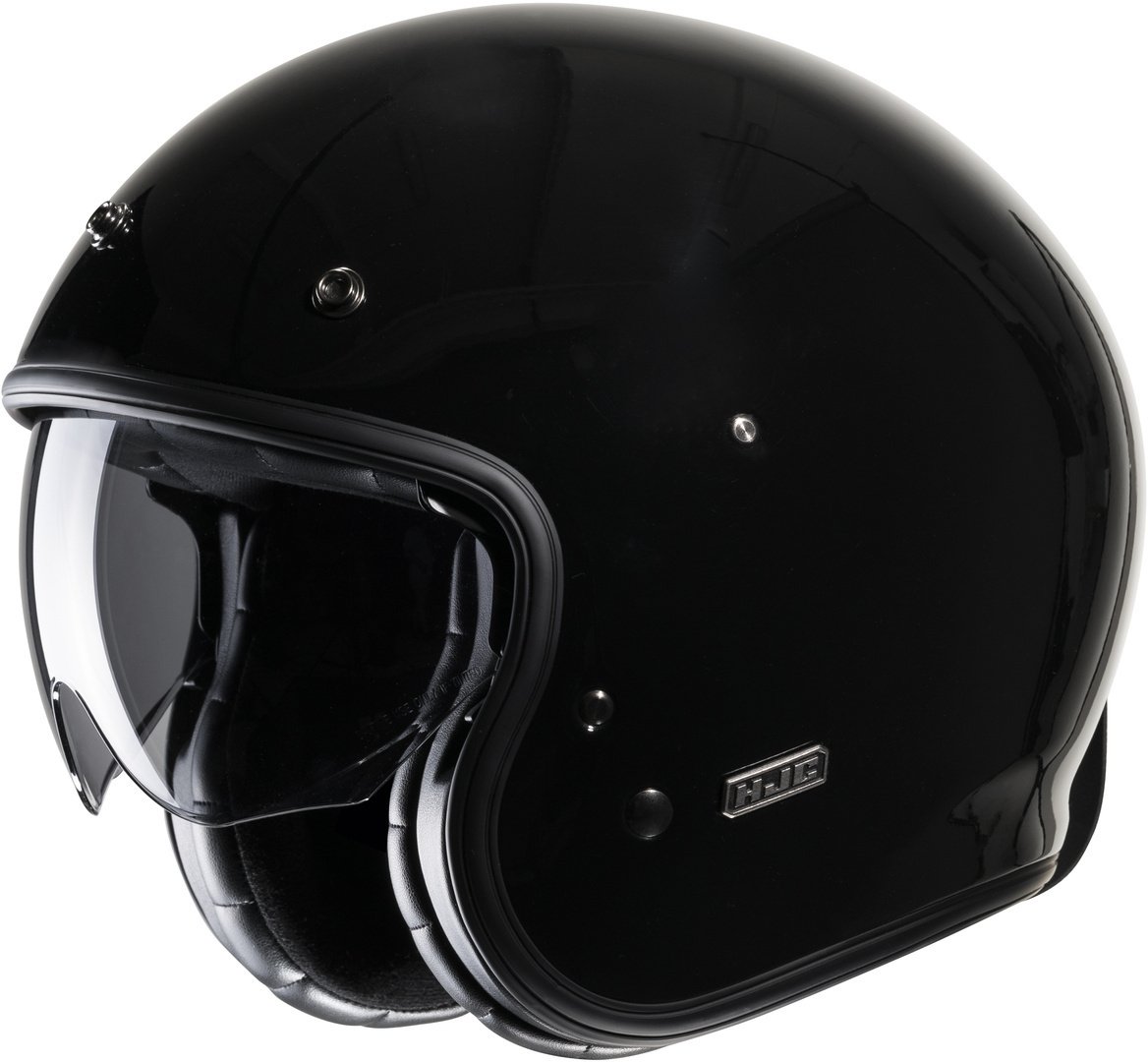 Hjc V31 Solid Retro Jet Kask Siyah