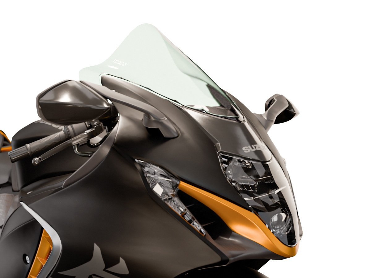 WRS Yüksek Yarış Tipi Ön Cam Şeffaf +50Mm Suzuki Gsx-R 1300 Hayabusa 2021-2026