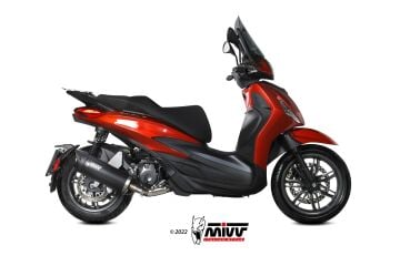 Mivv Mover Siyah Çelik Egzoz, Piaggio Beverly 400 HPE 2021-2024