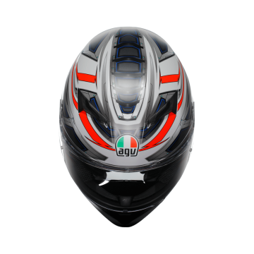 AGV K3 E2206 Space Matt Kapalı Kask Byaz-Kırmızı-Sarı
