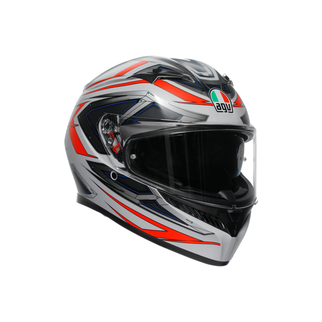 AGV K3 E2206 Space Matt Kapalı Kask Byaz-Kırmızı-Sarı