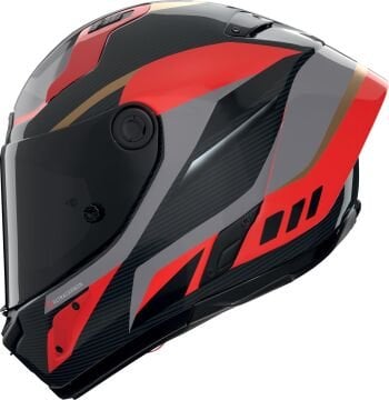 Nolan X-804 RS Ultra Karbon Lesmo Kask Gri-Kırmızı