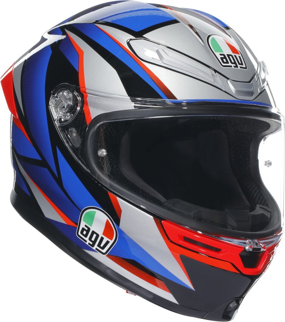 Agv K6 S Slashcut Kask Mavi-Kırmızı