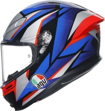 Agv K6 S Slashcut Kask Mavi-Kırmızı