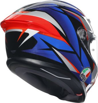 Agv K6 S Slashcut Kask Mavi-Kırmızı