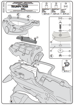 Kappa KR6401 TRIUMPH TIGER 800 (11-13) Arka Canta Tasıyıcı
