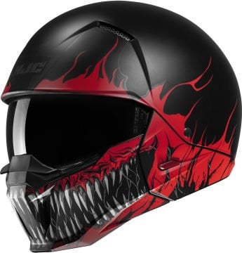 HJC i20 Scraw Modüler Kask Siyah/Kırmızı