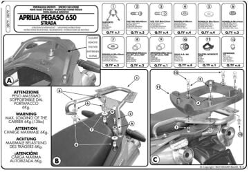 Kappa KR79 APRILIA PEGASO 650 STRADATRAIL (05-11) Arka Canta Tasıyıcı