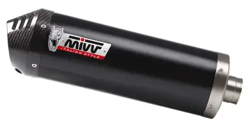 Mivv Oval Siyah Çelik Karbon Uçlu Egzoz, CF Moto 700MT 2024