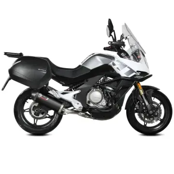 Mivv Oval Siyah Çelik Karbon Uçlu Egzoz, CF Moto 700MT 2024