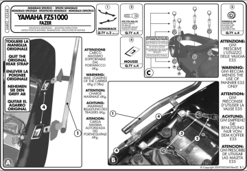 Kappa KL348 Yamaha FZS 1000 FAZER (01-02) Yan Canta Tasıyıcı
