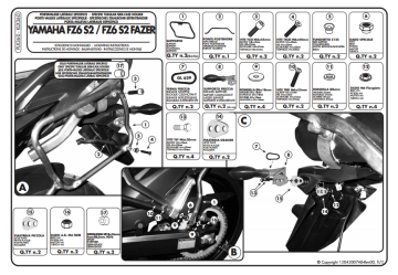 Kappa KLX360 YAMAHA FZ6 S2 - FZ6 600 FAZER S2 (07-11) Yan Canta Tasıyıcı