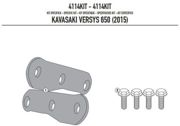 Kappa 4114KIT Kawasakı VERSYS 650 (15) Yan Canta Tasıyıcı Baglantı Kiıtı