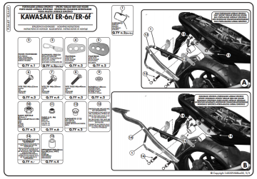 Kappa KLX449 Kawasakı ER6N ER6F 650 (09-11) Yan Canta Tasıyıcı