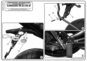 Kappa KLX449 Kawasakı ER6N ER6F 650 (09-11) Yan Canta Tasıyıcı