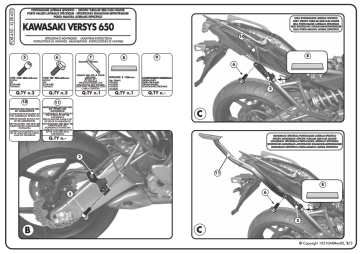 Kappa KLXR450 Kawasakı VERSYS 650 (10-14) Yan Canta Tasıyıcı