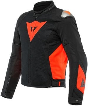 Dainese Energyca Air Black Fluo Red Tekstil Ceket