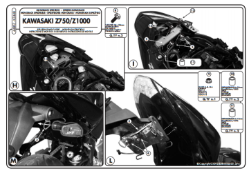 Kappa KZ448 Kawasakı Z 750 Z 1000 (07-13) Arka Canta Tasıyıcı