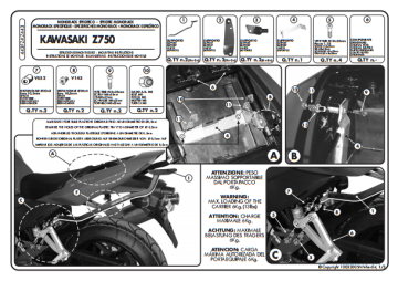 Kappa KZ443 Kawasakı Z 750 (04-06) Arka Canta Tasıyıcı