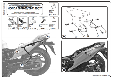 Kappa KLXR208 Honda CBF 1000 ST (10-14) Yan Canta Tasıyıcı