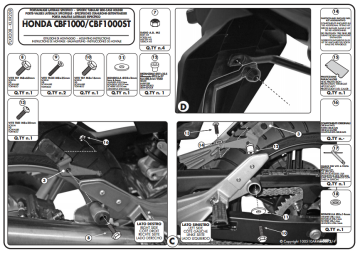 Kappa KLXR208 Honda CBF 1000 ST (10-14) Yan Canta Tasıyıcı