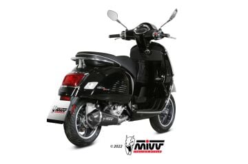 Vespa GTS 300 2021-2024, Mivv Delta Race Siyah Çelik Egzoz