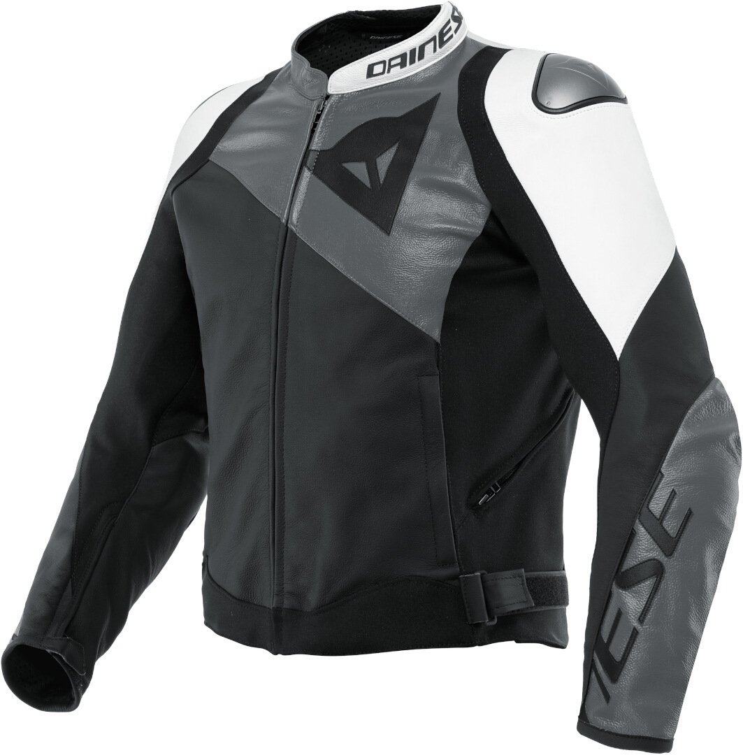 Dainese Sportiva Motosiklet Deri Ceket Gri-Siyah