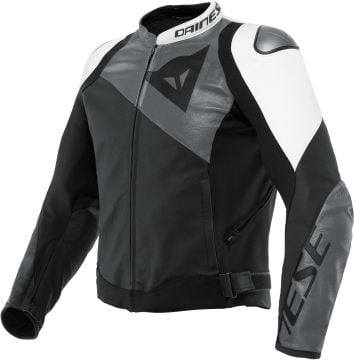 Dainese Sportiva Motosiklet Deri Ceket Gri-Siyah