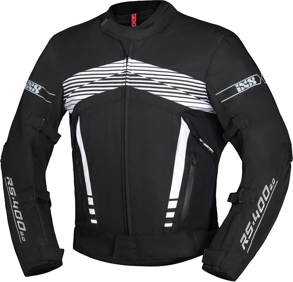 IXS RS-400-ST 3.0 Waterproof Motosiklet Mont Siyah-Beyaz