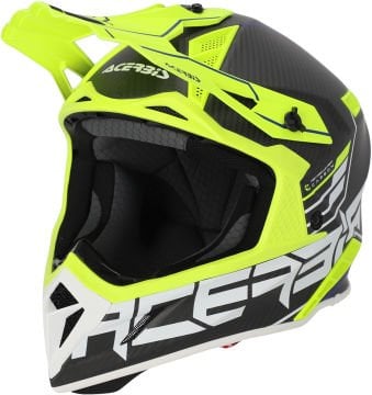 Acerbis Steel Carbon 2023 Motocross Kask Sarı