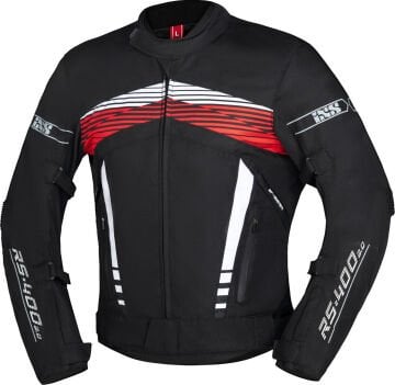IXS RS-400-ST 3.0 Waterproof Motosiklet Mont Siyah-Beyaz-Kırmızı