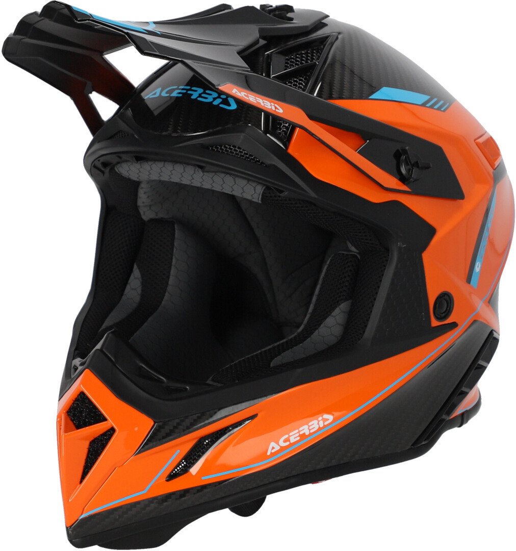 Acerbis Steel Carbon 2023 Motocross Kask Turuncu