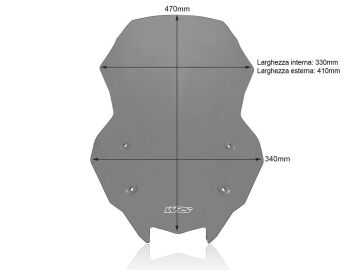 WRS Ön Cam Caponord Koyu Füme Kawasaki Ninja 1100 Sx 2025-2026