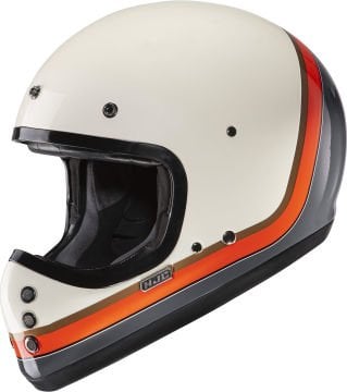 HJC V60 Scoby Kapalı Kask Beyaz-Turuncu