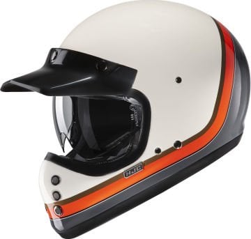 HJC V60 Scoby Kapalı Kask Beyaz-Turuncu