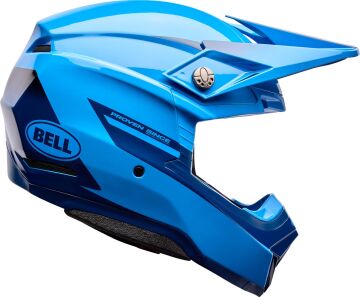 Bell Moto-10 Mıps Fade Motocross Kapalı Kask Mavi