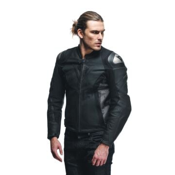 Dainese Avro 5 Motosiklet Deri Ceket Siyah-Gri