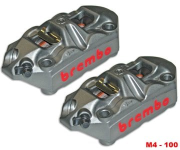 BREMBO M4 100mm Radyal Monoblock Kaliper Kit Silver