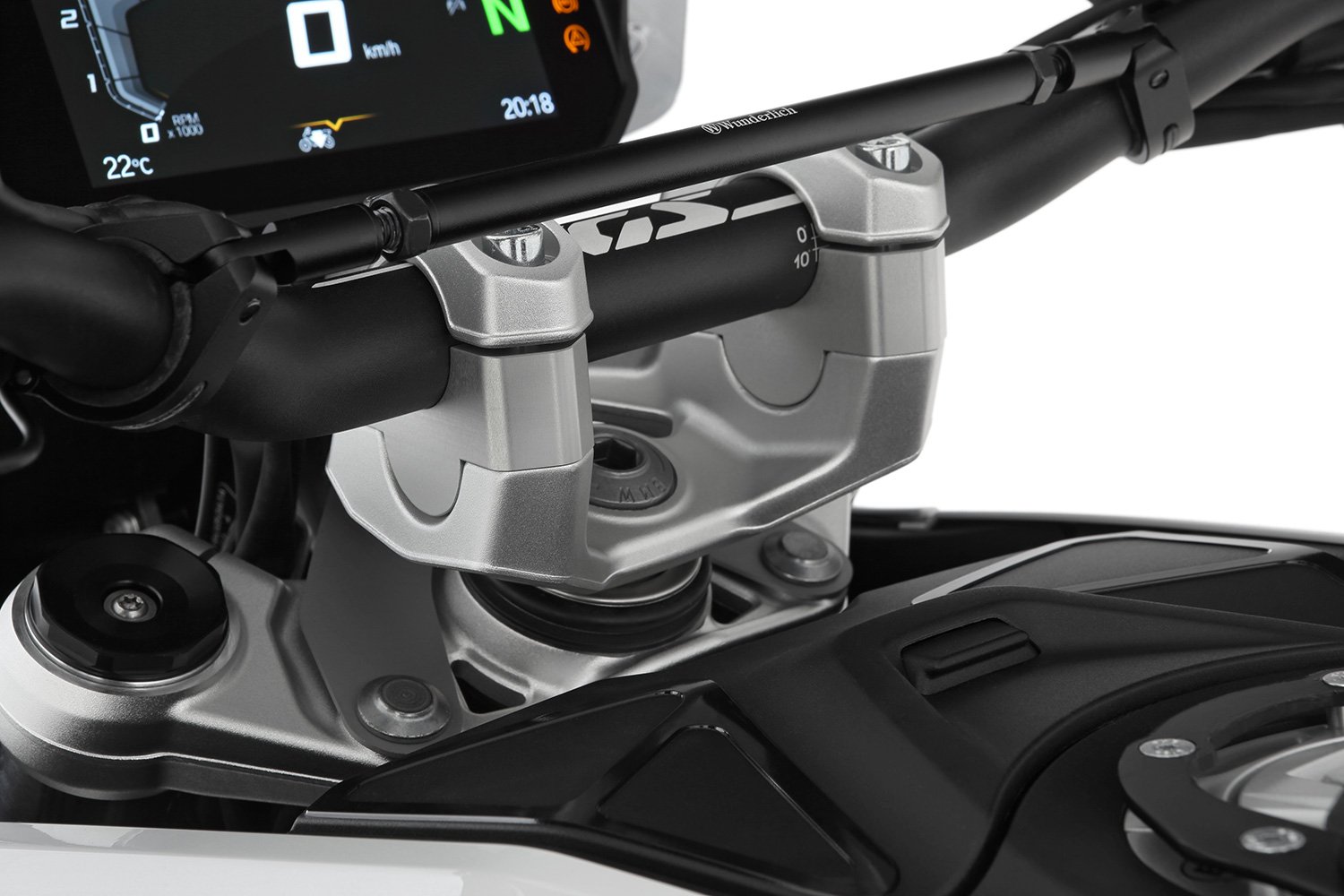 BMW R 1300 GS ve GS Adventure Wunderlich ERGO Gidon Yükseltici 25mm Gümüş