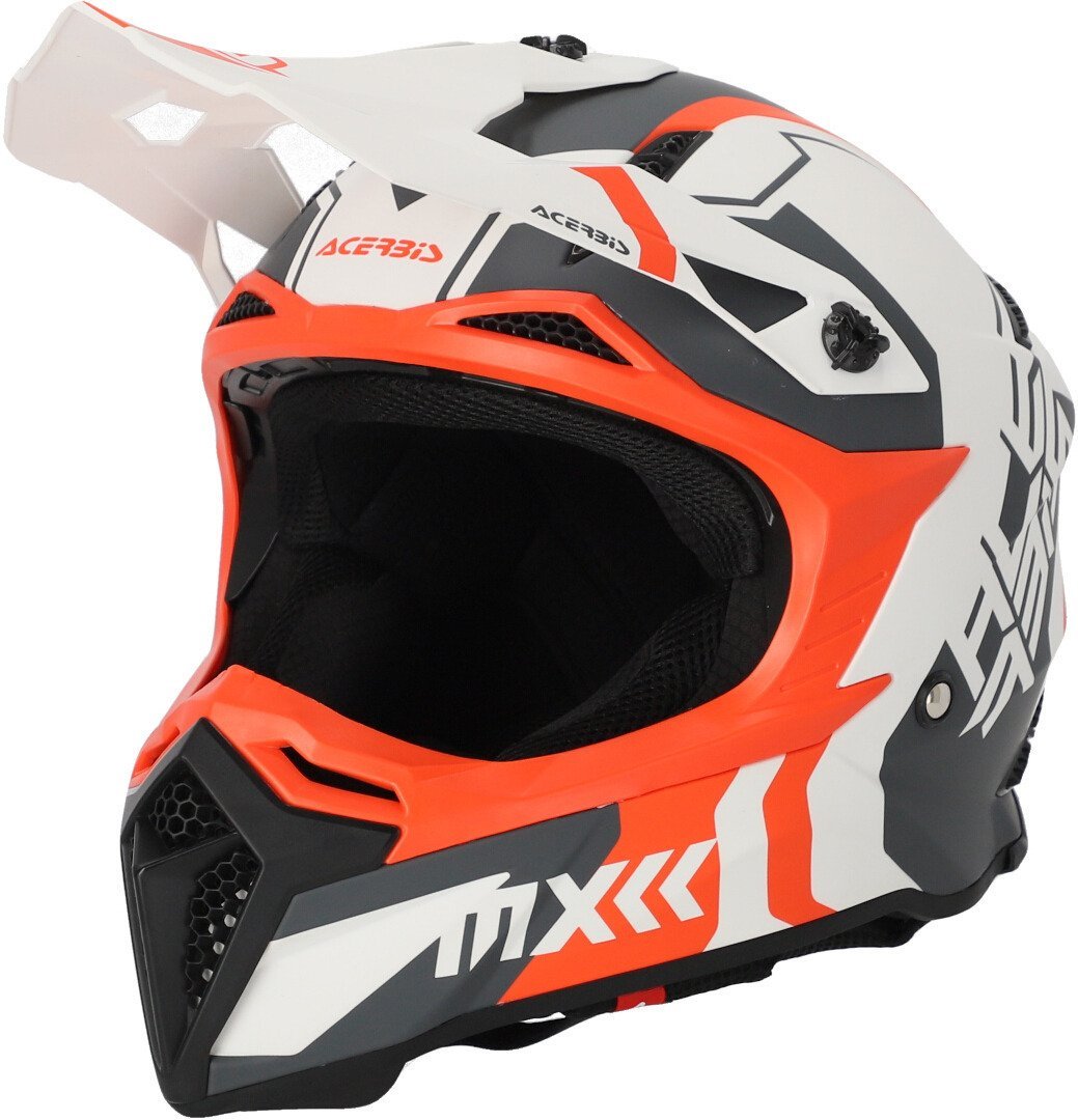 Acerbis Profile 5 Motocross Kask Beyaz/Turuncu
