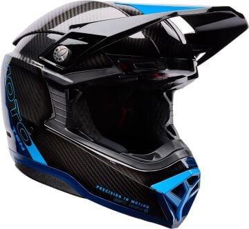 Bell Moto-10 Mıps Spherical Strike Karbon Motocross Kapalı Kask Mavi