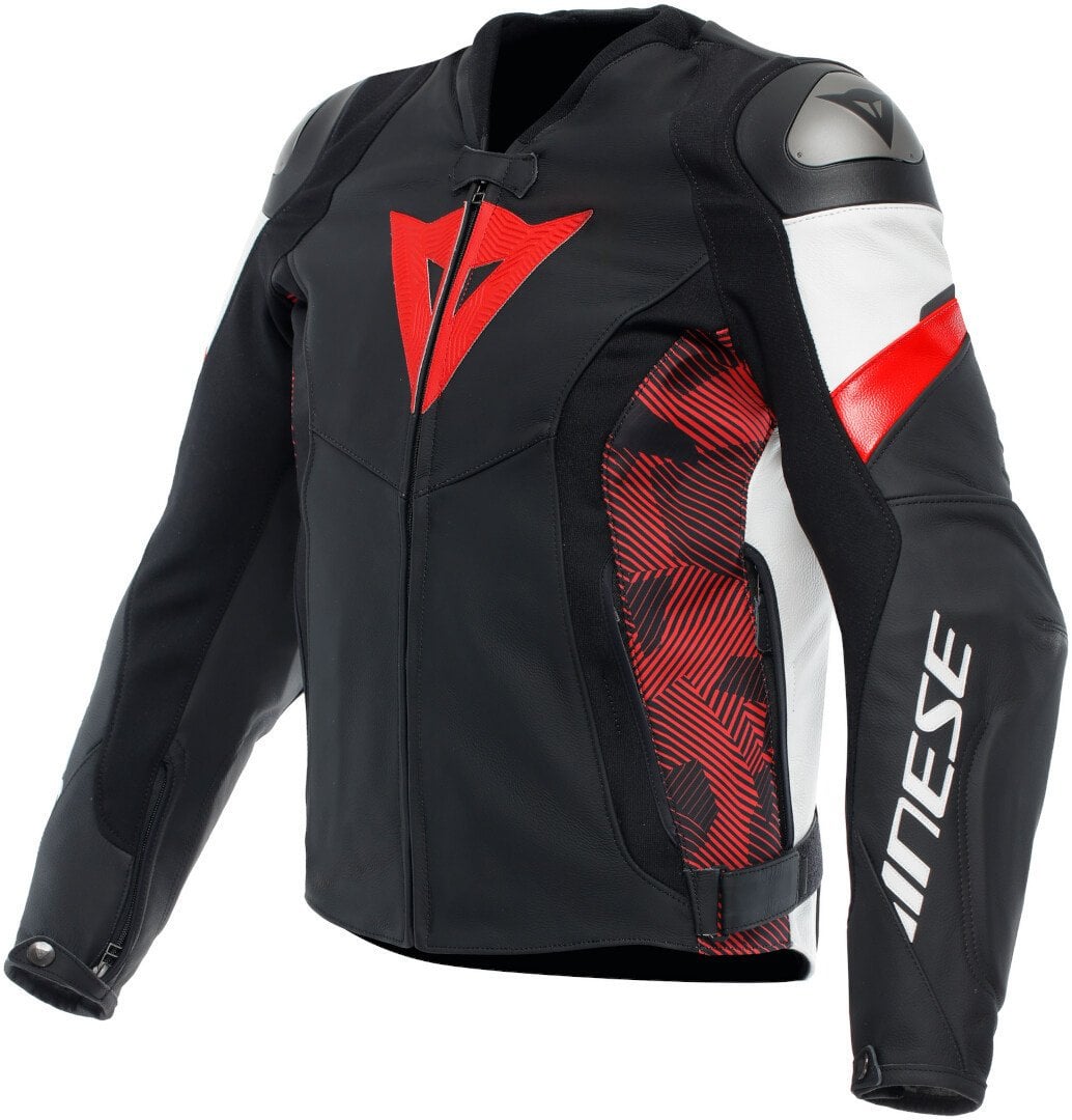 Dainese Avro 5 Blk Red Lava White Deri Ceket