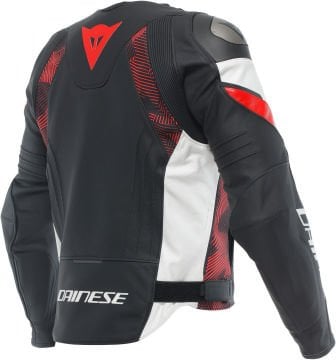 Dainese Avro 5 Blk Red Lava White Deri Ceket