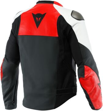 Dainese Sportiva Motosiklet Deri Ceket Siyah-Kırmızı