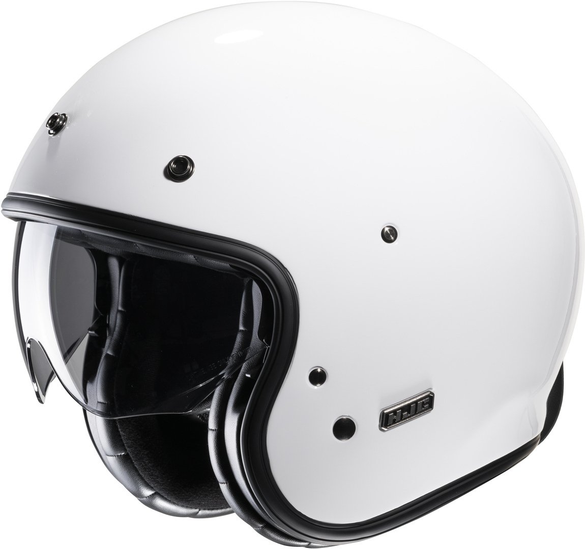 Hjc V31 Solid Retro Jet Kask Beyaz