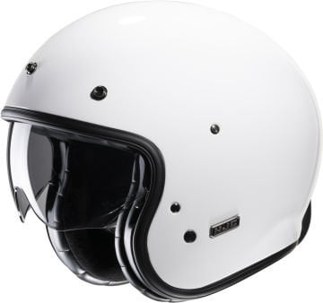 Hjc V31 Solid Retro Jet Kask Beyaz