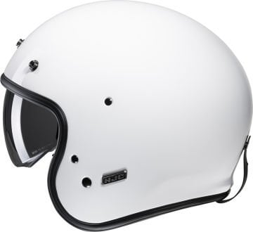 Hjc V31 Solid Retro Jet Kask Beyaz