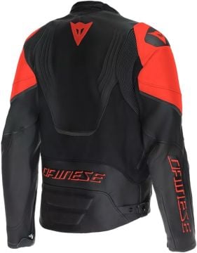 Dainese Racing 5 Motosiklet Deri Ceket Siyah-Kırmızı