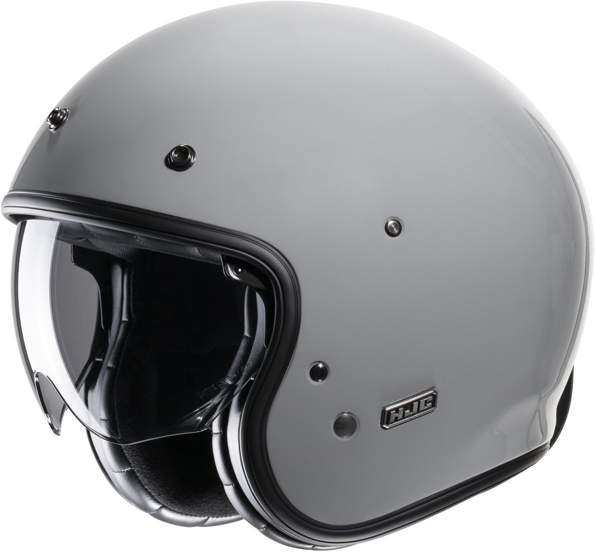 Hjc V31 Solid Retro Jet Kask Gri