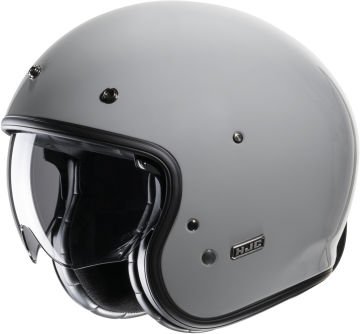 Hjc V31 Solid Retro Jet Kask Gri